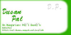 dusan pal business card